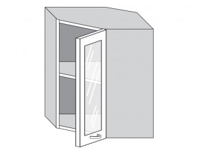 1.60.3у Шкаф настенный (h=720) угловой на 600мм со стекл. дверцей в Ишиме - ishim.магазин96.com | фото