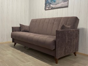 Диван Престиж-3 НПБ, велюр Sensey Dusty plum в Ишиме - ishim.магазин96.com | фото