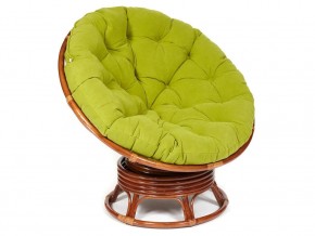 Кресло-качалка Papasan w 23/01 B с подушкой Pecan, флок Олива в Ишиме - ishim.магазин96.com | фото