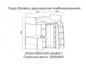 Кровать двухъярусная комбинированная в Ишиме - ishim.магазин96.com | фото