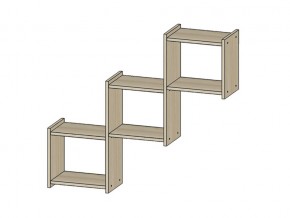 Полка Квадро ясень шимо светлый в Ишиме - ishim.магазин96.com | фото