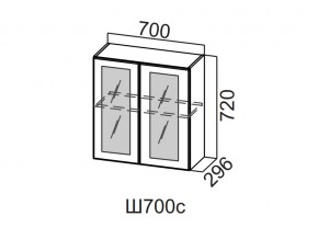 Ш700с/720 Шкаф навесной 700/720 (со стеклом) в Ишиме - ishim.магазин96.com | фото