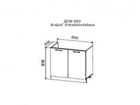 Шкаф нижний ДСМ800 под мойку в Ишиме - ishim.магазин96.com | фото